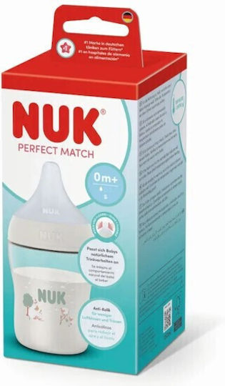Nuk Πλαστικό Μπιμπερό Perfect Match Κατά των Κολικών με Θηλή Σιλικόνης για 0+ μηνών Μπλε 150ml