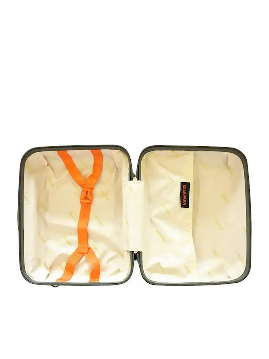 Amber Hard Olive Green Suitcases with 4 Wheels Set of 2 Pieces