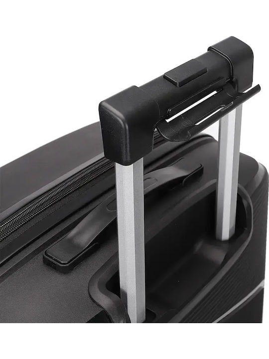 Amber Hard Black Travel Suitcases with 4 Wheels Set of 2 Pieces