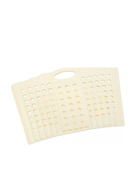 ikonka Coș De Rufe Plastic Pliabil 42x24x29cm Bej