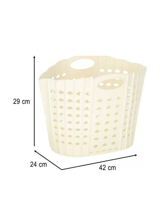 ikonka Coș De Rufe Plastic Pliabil 42x24x29cm Bej