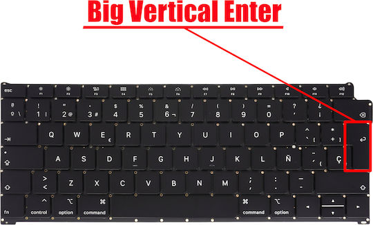 Spanish Laptop Keyboard Apple Macbook Air 13" A1932 Late 2018 Mid 2019 EMC 3184 661-09736 661-09737 661-09738 661-12592 ES No Frame Backlit Black Code 40547es