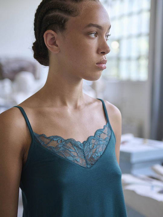 Vamp Vamp Sommer Damen Nachthemd Grün Teal