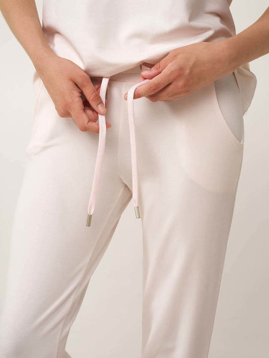 Vamp Vamp Damen Baumwollener Schlafanzug Hose Winter Rosa Shadow