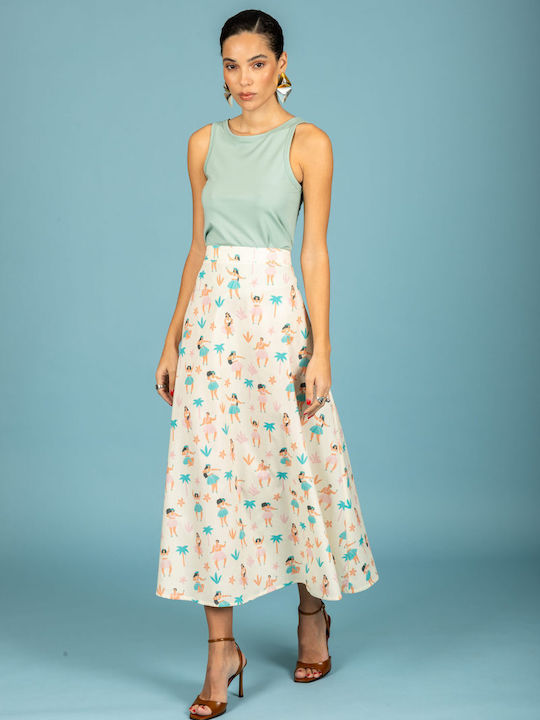 Women's Blouse with Spaghetti Straps Eucaliptus