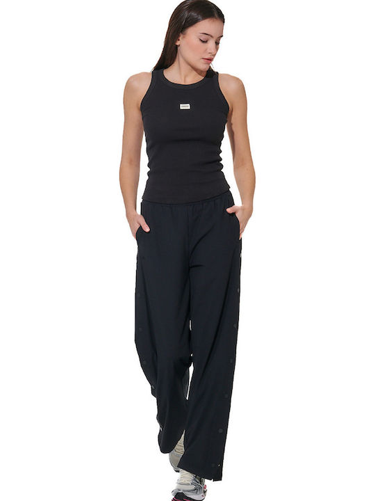 Damen Bluse Baumwolle Ärmellose Schwarze