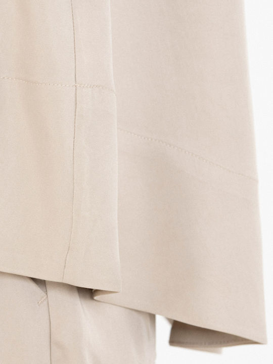 Women's Sleeveless Beige Blouse
