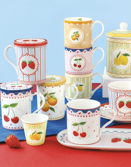 Κούπα Πορσελάνη 4 Σχέδια 350ml Fruit Mania Easy Life C Κούπα Πορσελάνη 4 Σχέδια 350ml Fruit Mania Easy Life C