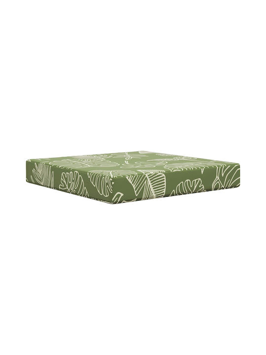 vidaXL Garden Chair Cushion with Backrest Green 3 Pieces 60x60cm