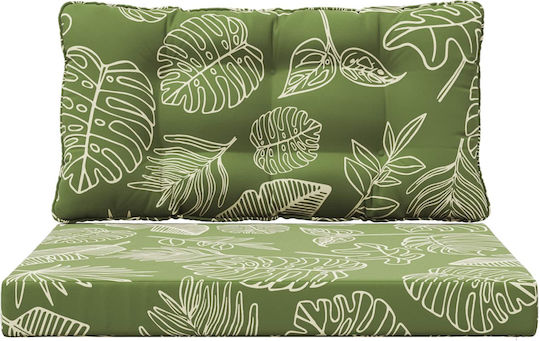 vidaXL Pernă De Canapea De Grădină Cu Spătar Verde 2 Buc 68.5x80 Cm