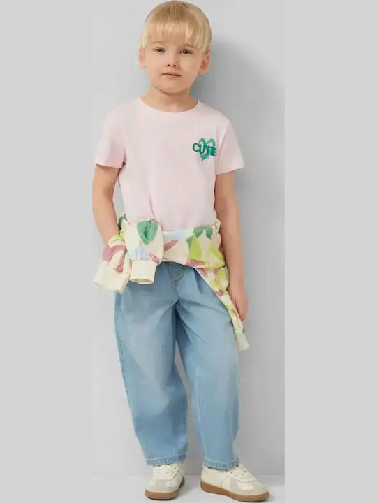 Kids Short-Sleeved Blouse Pink