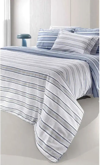 Guy Laroche Pinstripe Σετ Σεντόνια Ημίδιπλα 180x265εκ. 3 (3τμχ)