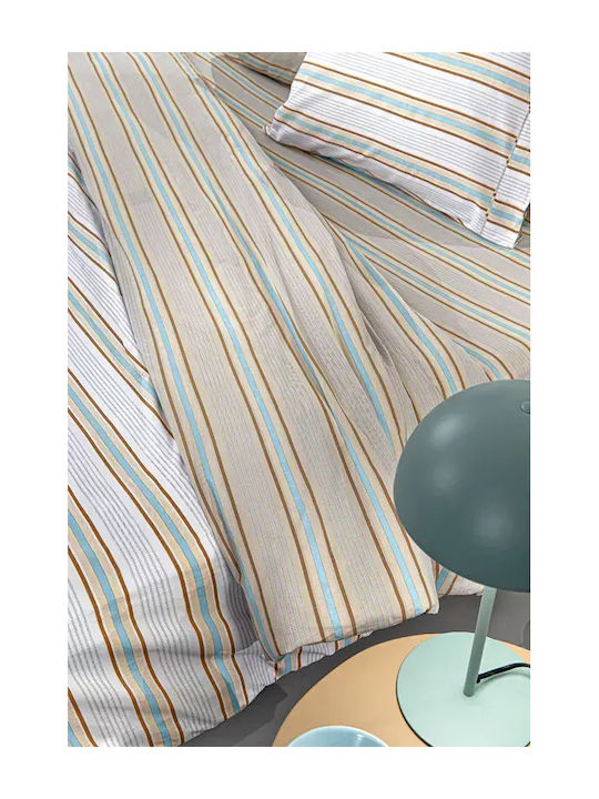 Guy Laroche Pinstripe Semi-Double Bed Sheets Set 180x265cm 3 Pieces