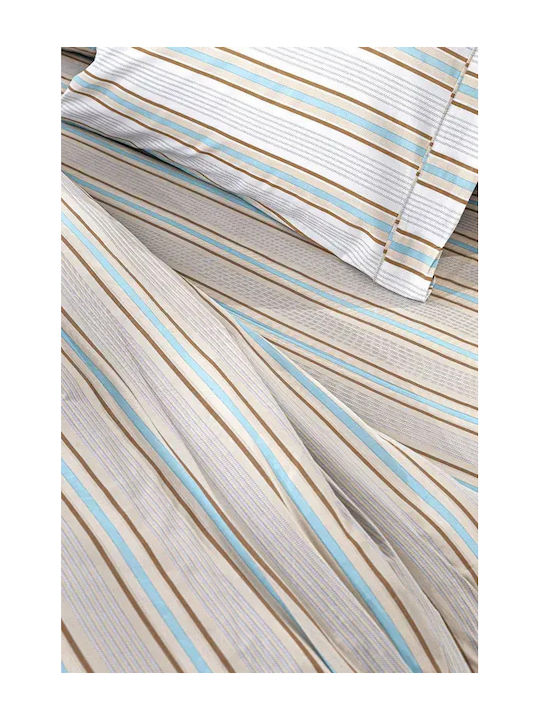 Guy Laroche Pinstripe Semi-Double Bed Sheets Set 180x265cm 3 Pieces