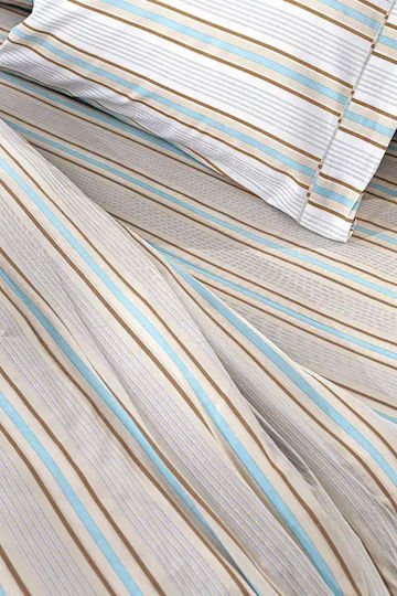 Guy Laroche Pinstripe Комплект Чаршафи За Двойно Легло С Еластична Лента 170x200+32см 4 Части