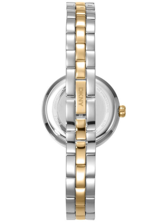 DKNY Womens Watch Battery with Gold Metal Bracelet
