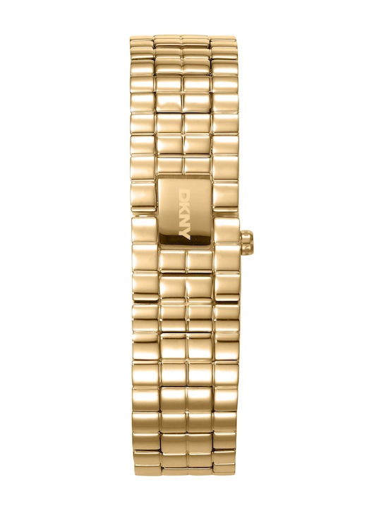 DKNY Γυναικείο Ρολόι 25.5mm Μπαταρίας με Χρυσό Μεταλλικό Μπρασελέ