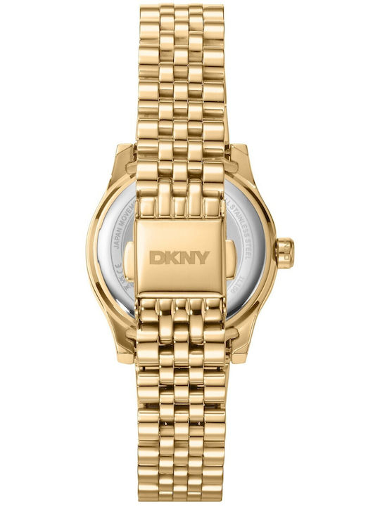DKNY Ρολόι Μπαταρίας με Μεταλλικό Μπρασελέ