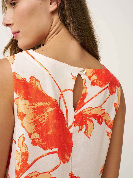 Summer Shirt Dress Orange