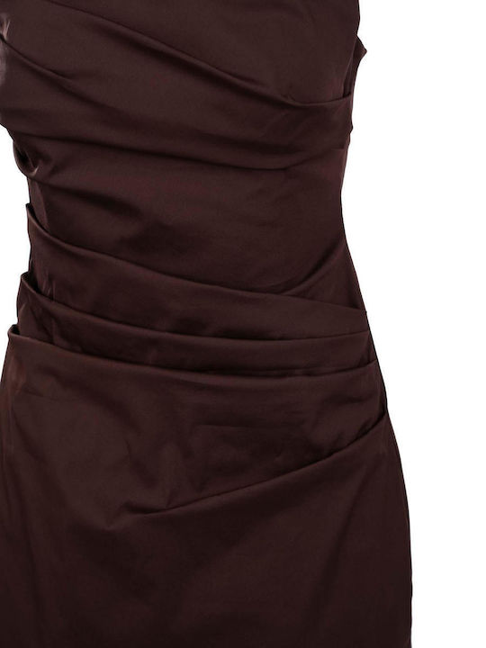 Sommer Midi Damenkleid für Hochzeit - Taufe Braun