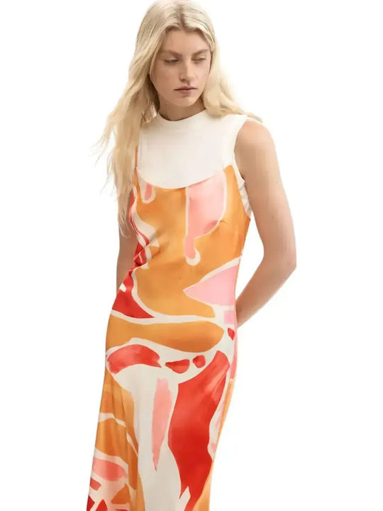 Sommer Maxi Wickel Damenkleid Orange