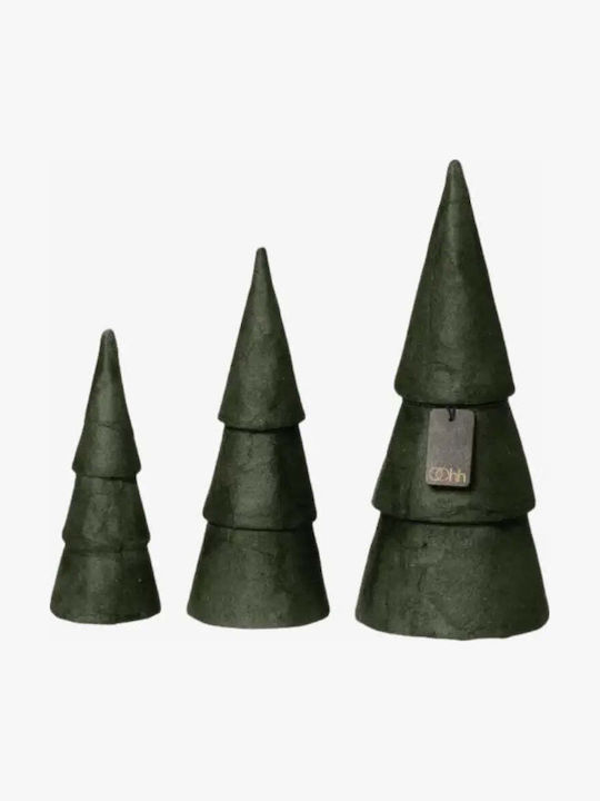 Set Decorative Trees Handmade Recycled Paper 3 Pieces Pghd0094