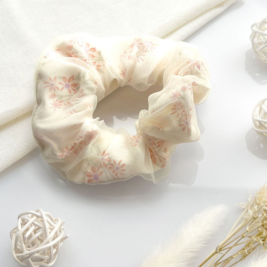 Klassische Kohlkopf Haar Doppel Drapé Blumen In Segel Zart Beige