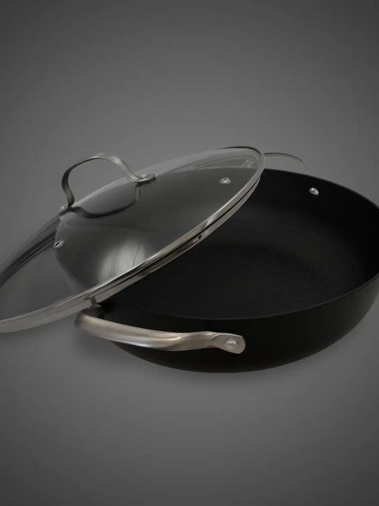 Tigaie Fagure Din Fontă Cu Capac Cu Acoperire Antiaderentă 30cm