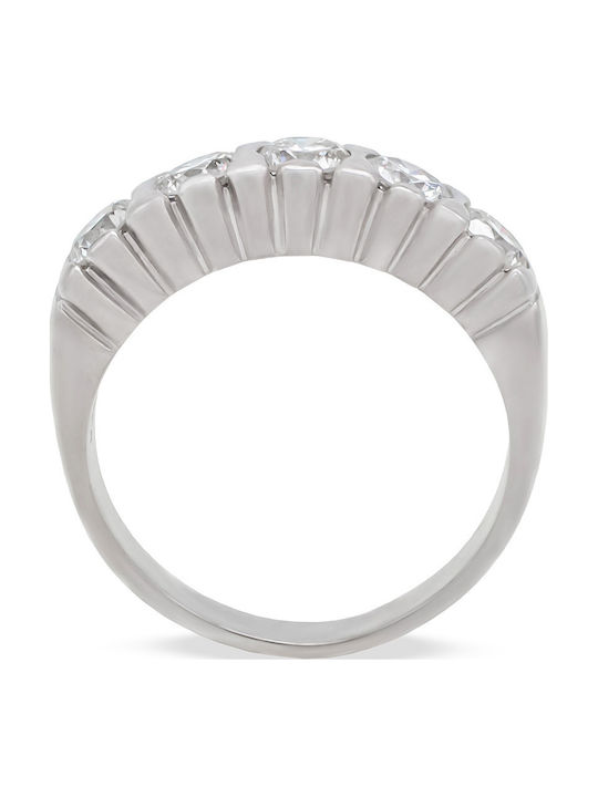 Savvas Design Women's Ring with Diamond from 18K White Gold