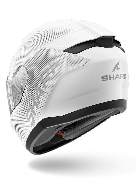 Shark Ridill 2 SP Lyne Vollgesicht mit Sonnenvisier ECE 22.06 Weiß/Silber Shark Ridill 2 SP Lyne Vollgesicht mit Sonnenvisier ECE 22.06 Weiß/Silber