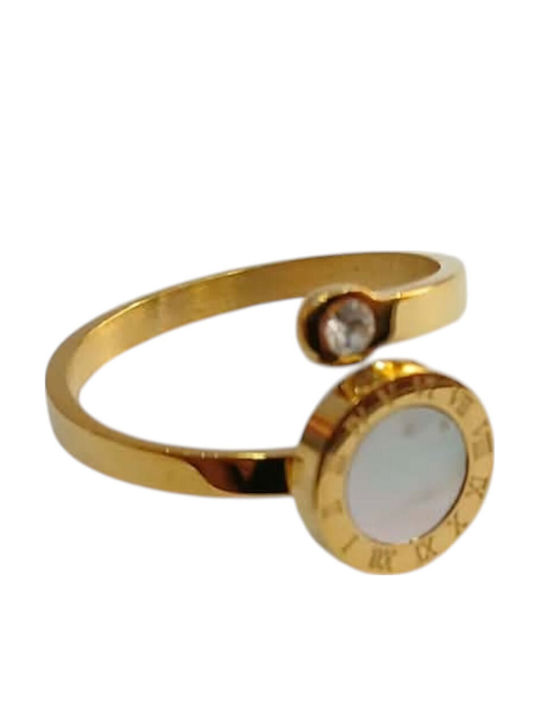 Kalliopi Silver Damentagerring aus Stahl Vergoldet