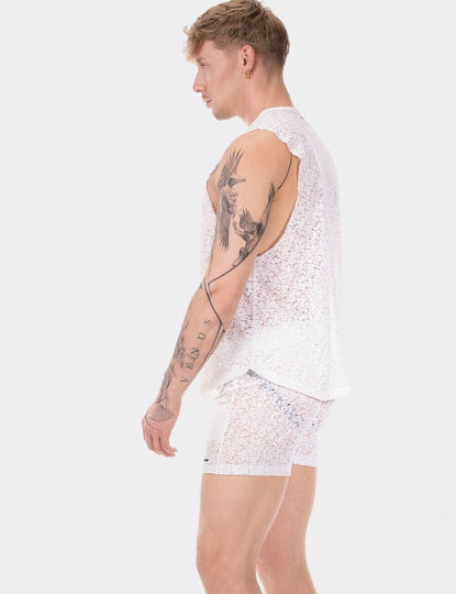 Barcode Berlin Sexy Ανδρικό Top Λευκό