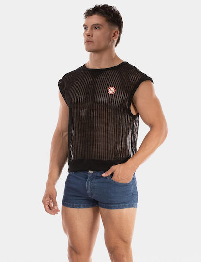 Barcode Berlin Sexy Men's Black Top