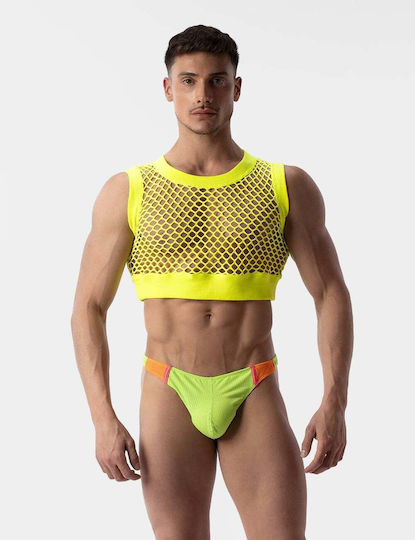 Barcode Berlin Sexy Ανδρικό Top Κίτρινο