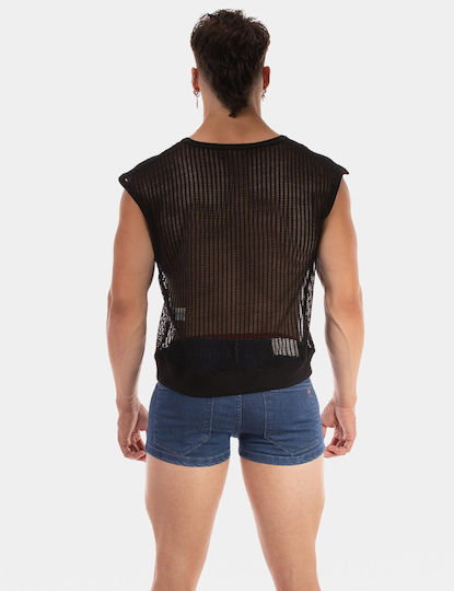 Barcode Berlin Sexy Men's Black Top