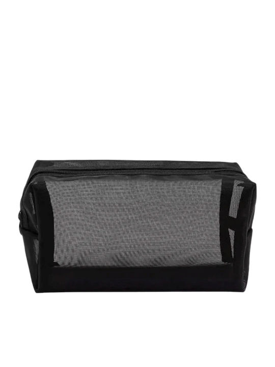 Neseser Transparent Plasă Negru Cu Fermoar Neseser Transparent Plasă Negru Cu Fermoar