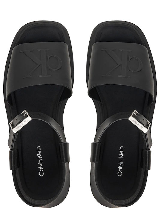 Women's Black Flat Sandals