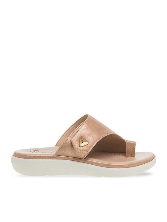Leather Women's Anatomic Sandals Rose Gold