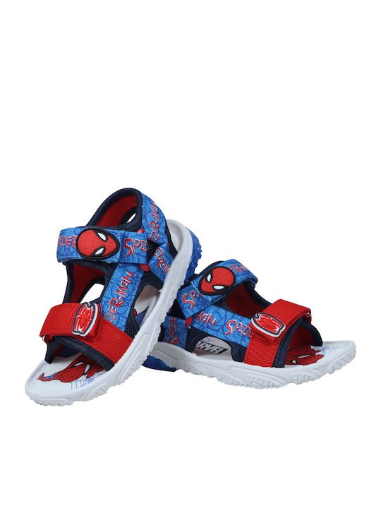 Kids' Sandals Spiderman with Hoop & Loop Closure and Lights Blue