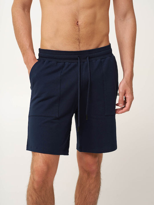 Vamp Summer Men's Bermuda Pyjamas Cotton Blue