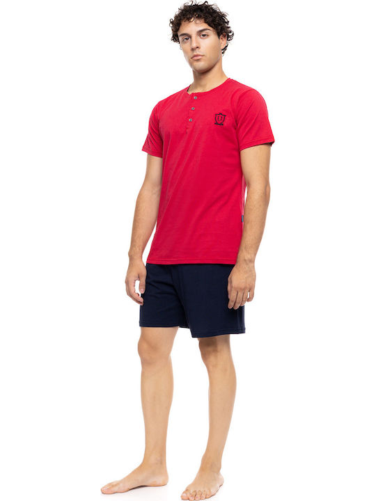 Ulisse Sommer Herrenpyjama Rot