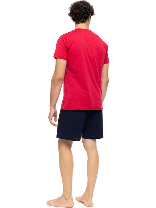 Ulisse Sommer Herrenpyjama Rot