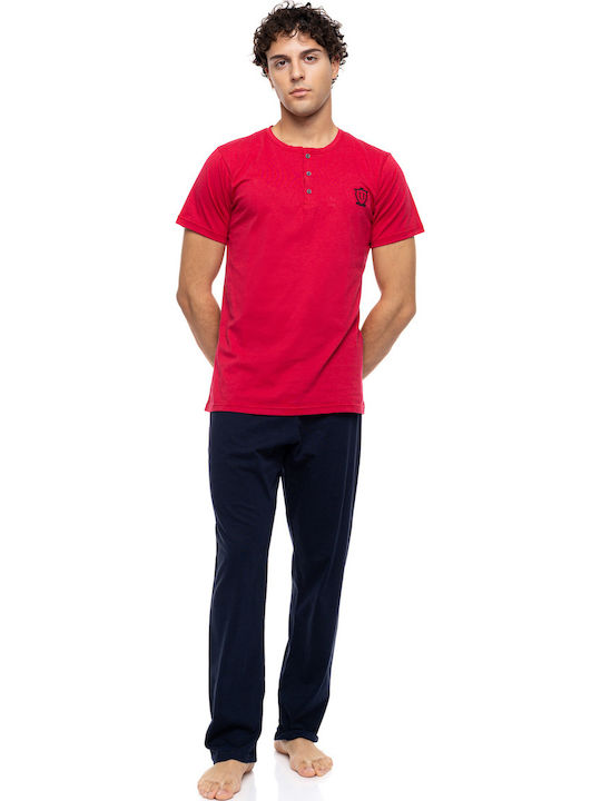 Ulisse Sommer Herrenpyjama Rot