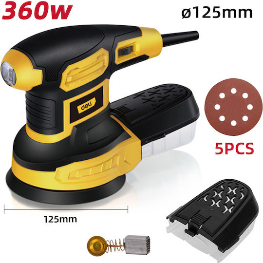 Deli Eccentric Sander 125mm Electric 360W