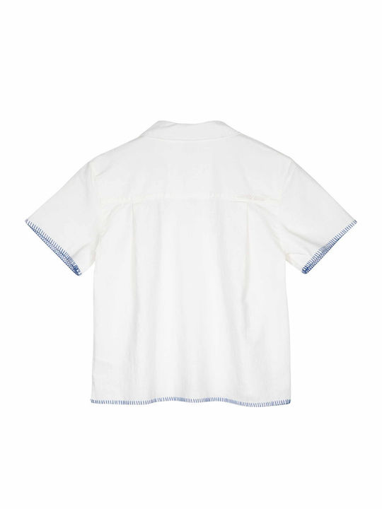 Short Sleeve Women's Shirt Off White