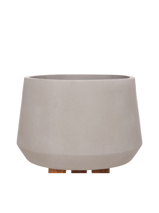 HomeMarkt Quan Concrete Flower Pot Gray 32x32cm