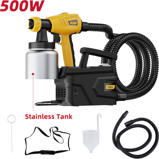 Deli Electric Paint Spray Gun 500W with 0.8lt Container