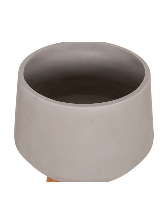 HomeMarkt Quan Concrete Flower Pot Gray 32x32cm