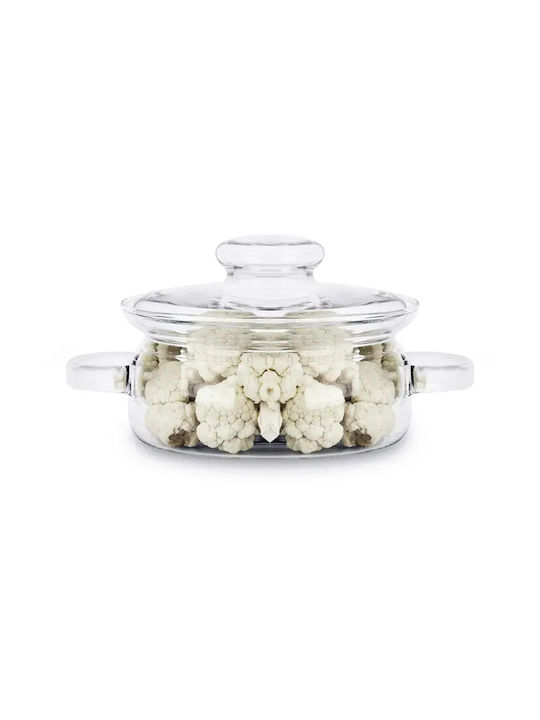 Simax Vas Rotund Rezistent La Căldură Din Sticlă Cu Capac 1000ml