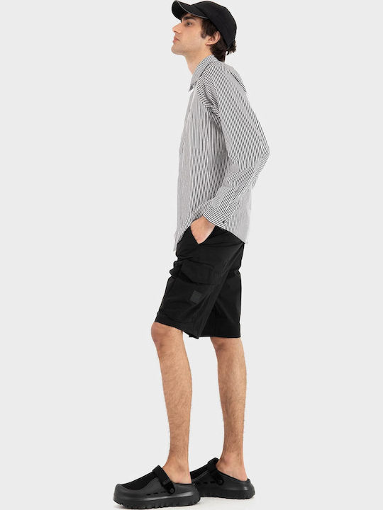 Regular Fit Long Sleeve Cotton Shirt Blue